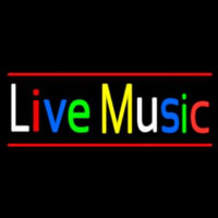 Live Music With Red Line Neonreclame