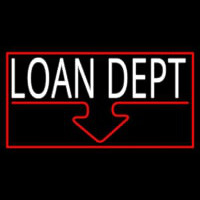 Loan Dept With Red Border Neonreclame