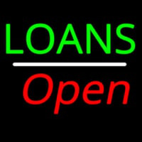 Loans Open White Line Neonreclame