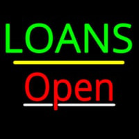 Loans Open Yellow Line Neonreclame