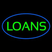 Loans Oval Blue Neonreclame
