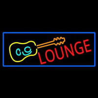 Lounge And Guitar With Blue Border Neonreclame