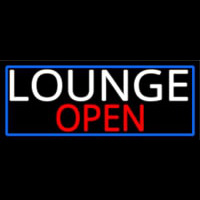 Lounge Open With Blue Border Neonreclame