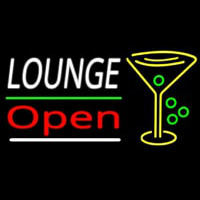 Lounge With Martini Glass Open 2 Neonreclame