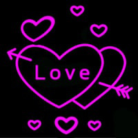 Love Heart Emblem Neonreclame