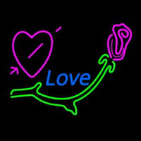 Love With Rose And Heart Neonreclame