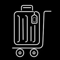 Luggage Bag Icon Neonreclame