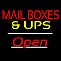 Mail Bo es And Ups Block Open White Line Neonreclame