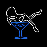 Martini Glass Girl Neonreclame