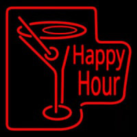 Martini Glass Happy Hour Neonreclame