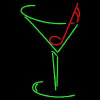 Martini Glass Musical Note Neonreclame