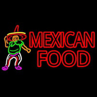 Mexican Food Man Logo Neonreclame