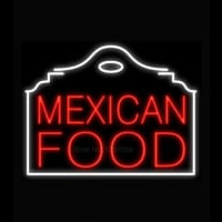 Mexican Food Red Building Neonreclame