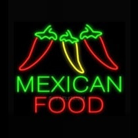 Mexican Food Three Peppers Neonreclame