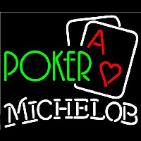 Michelob Green Poker Beer Sign Neonreclame