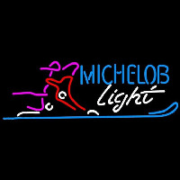 Michelob Light Snow Ski Boot Beer Sign Neonreclame