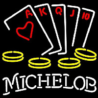 Michelob Poker Ace Series Beer Sign Neonreclame