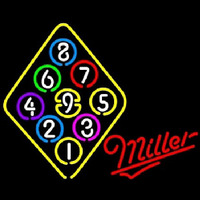Miller Ball Billiards Rack Pool Neonreclame