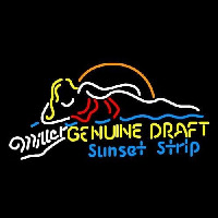 Miller Beach Girl Sunset Strip Beer Sign Neonreclame