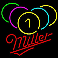 Miller Billiards Rack Pool Beer Sign Neonreclame