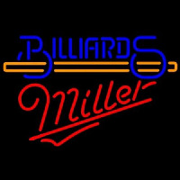 Miller Billiards With Stick Pool Neonreclame