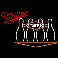 Miller Bowling Orange Beer Sign Neonreclame