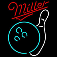 Miller Bowling White Beer Sign Neonreclame