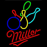 Miller Colored BowlingS Beer Sign Neonreclame