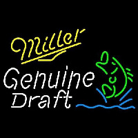 Miller Genuine Draft Blinking Fish Beer Sign Neonreclame