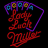 Miller Lady Luck Series Beer Sign Neonreclame