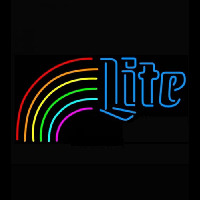Miller Lite Blue Rainbow Neonreclame