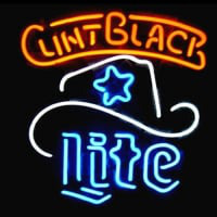 Miller Lite Clint Black Logo Pub Winkel Bier Bar Neonreclame Kerstgeschenk