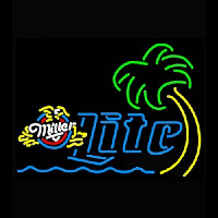 Miller Lite Eagle Palm Tree With Wave Neonreclame