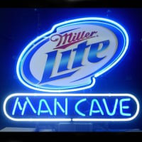 Miller Lite Man Cave Open Neonreclame