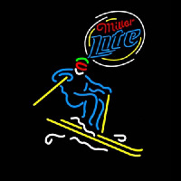 Miller Lite Skier Neonreclame