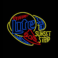 Miller Lite Surfer Sunset Strip Neonreclame