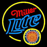 Miller Lite True Pilsner Circle Beer Sign Neonreclame