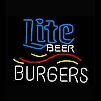 Miller Lite and Burgers Neonreclame