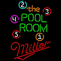 Miller Pool Room Billiards Beer Sign Neonreclame