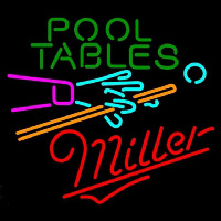 Miller Pool Tables Billiards Beer Sign Neonreclame