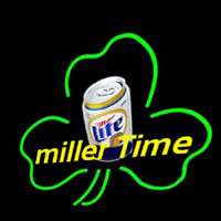 Miller Time Can Shamrock Neonreclame