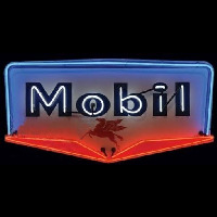 Mobil Gasoline Neonreclame