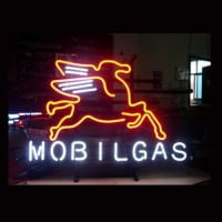 Mobilgas Oil Winkel Open Neonreclame