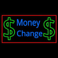 Money Change With Dollar Logo Neonreclame