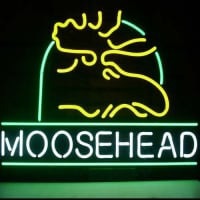 Moosehead Lager Maine Moose Bier Bar Open Neonreclame