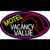 Motel Vacancy Value With Arrow Neonreclame