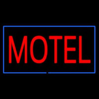 Motel With Blue Border Neonreclame