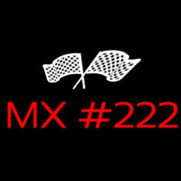 Motocross Number With Flags Neonreclame