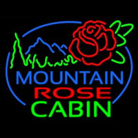 Mountain Rose Cabin Neonreclame