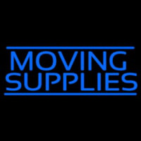 Moving Supplies Blue Double Lines Neonreclame